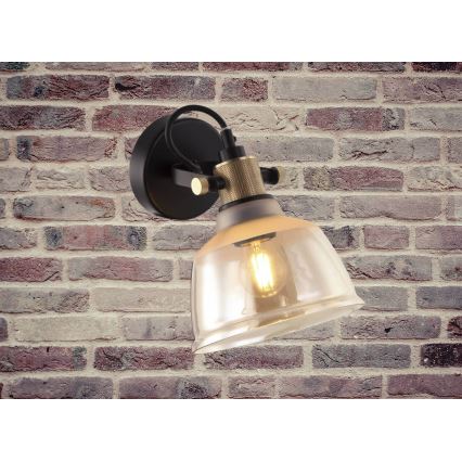 Aplique ASGARD 1xE27/11W/230V beige/negro/dorado