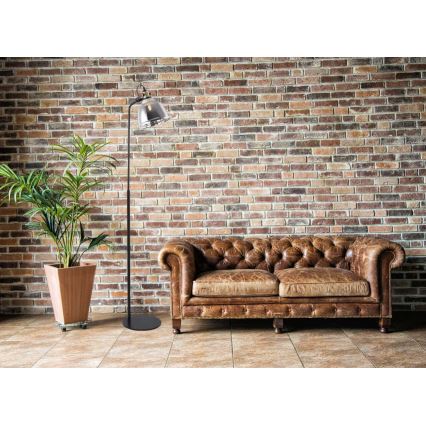 Lámpara de pie ASGARD 1xE27/11W/230V gris/negro/dorado