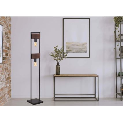 Lámpara de pie HARD 2xE27/11W/230V madera/negro