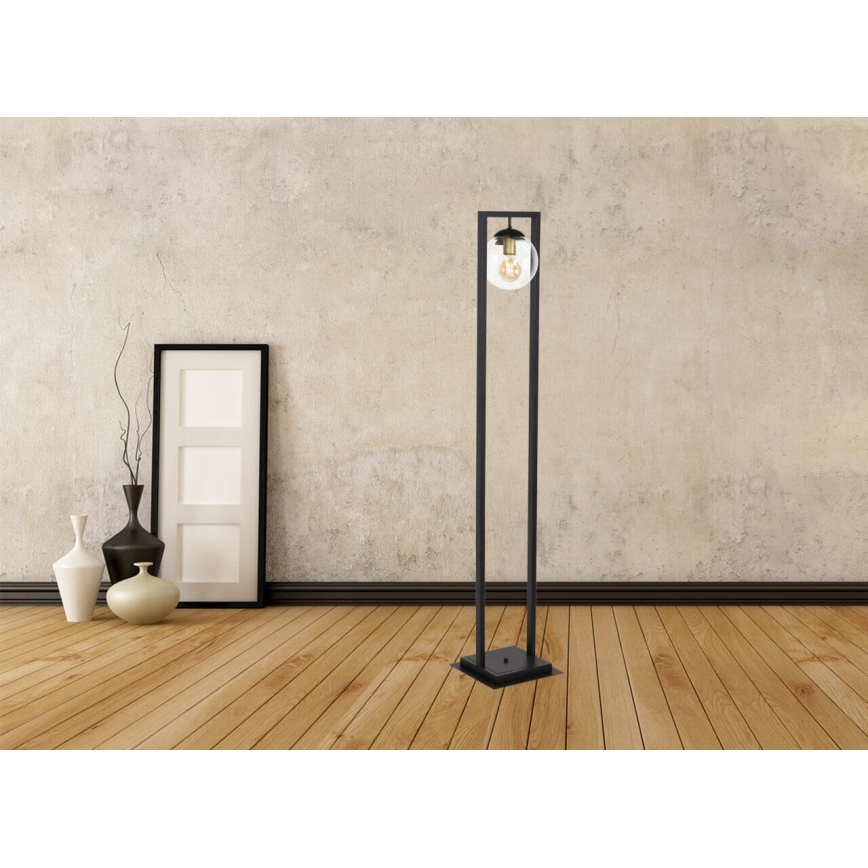Lámpara de pie REY 1xE27/7W/230V negro