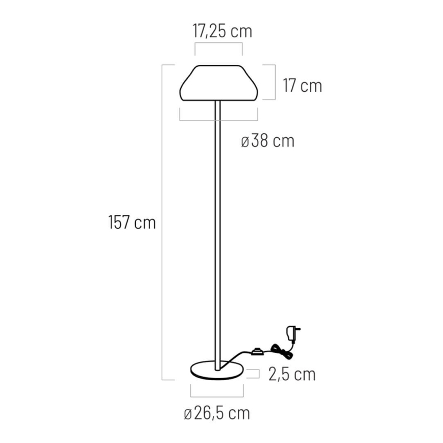Lámpara de pie LED PADDY LED/18W/230V blanco