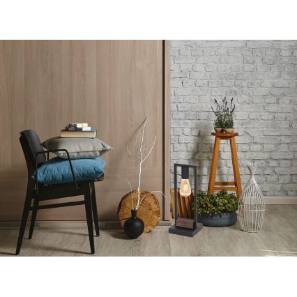 Lámpara de mesa HARD 1xE27/11W/230V madera/negro