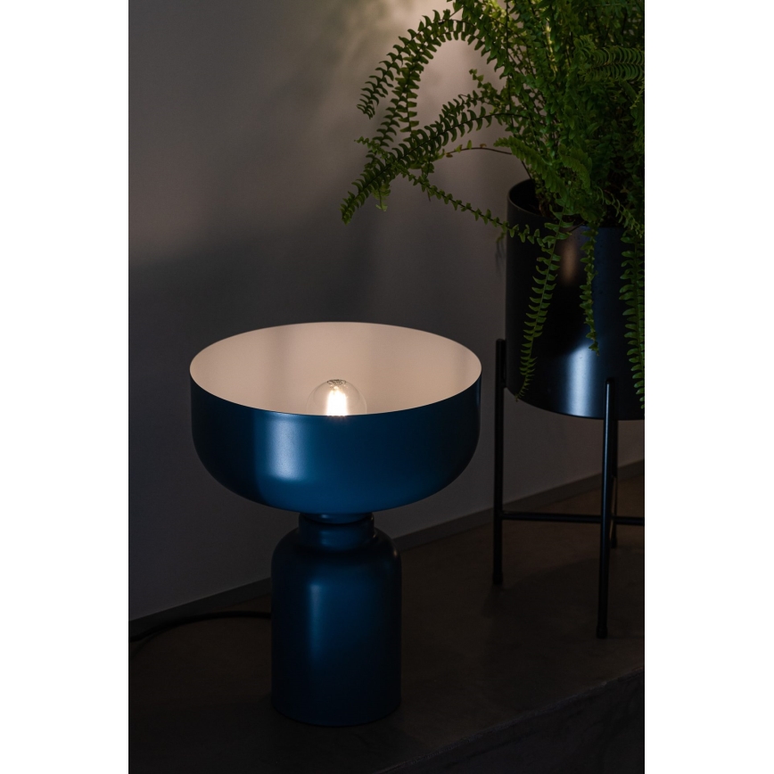 Lámpara de mesa ABEL 1xE27/11W/230V azul