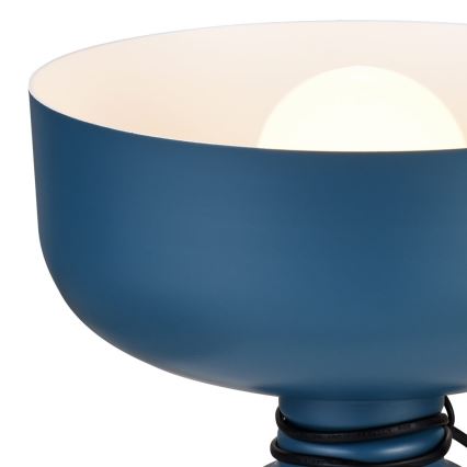 Lámpara de mesa ABEL 1xE27/11W/230V azul