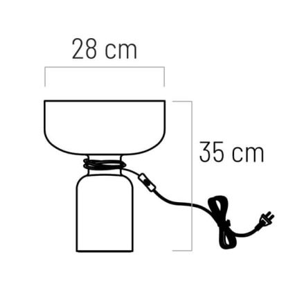 Lámpara de mesa ABEL 1xE27/11W/230V azul