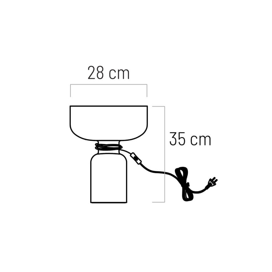 Lámpara de mesa ABEL 1xE27/11W/230V azul