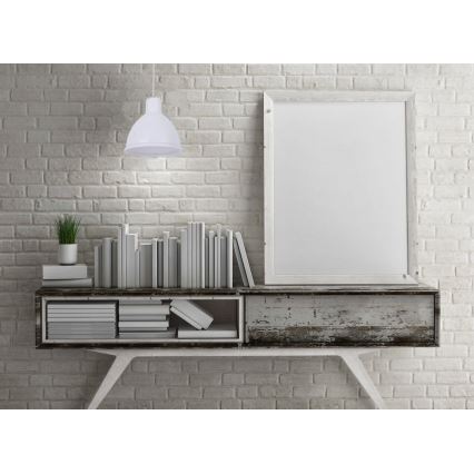 Lámpara colgante CREATE 1xE27/11W/230V blanco