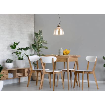 Lámpara colgante ASGARD 1xE27/11W/230V beige