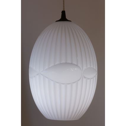 Lámpara colgante ELLIPTIC 1xE27/11W/230V blanco