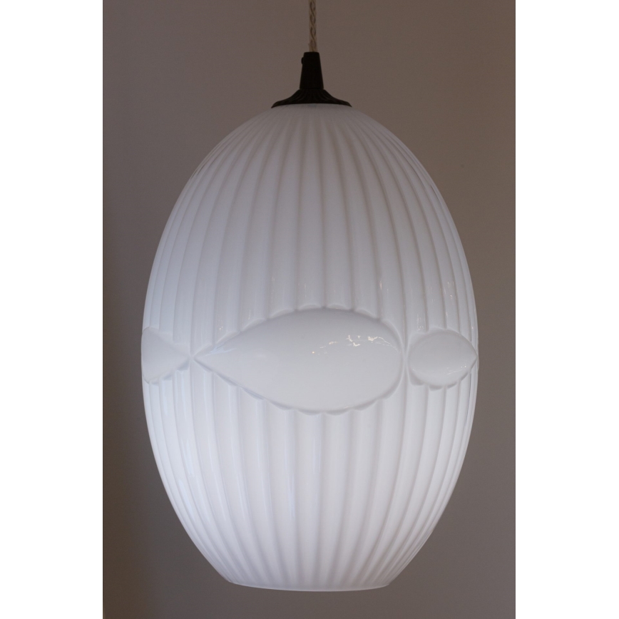 Lámpara colgante ELLIPTIC 1xE27/11W/230V blanco