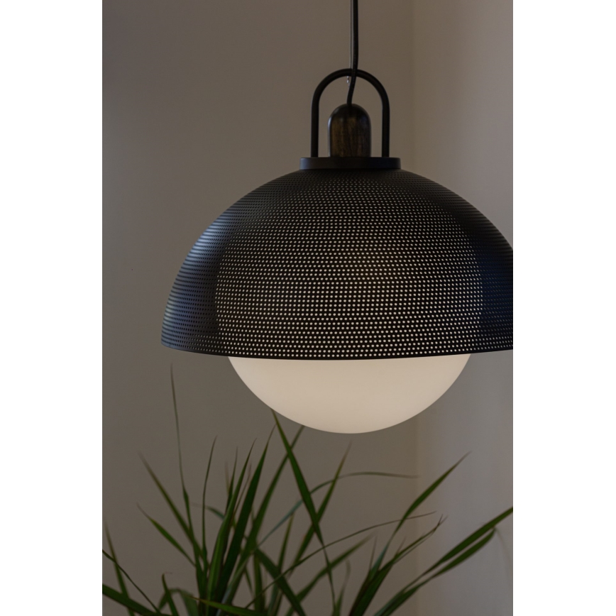Lámpara colgante GRAVEN 1xE27/11W/230V negro