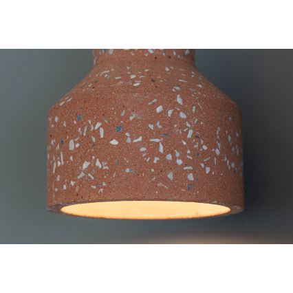 Lámpara colgante con cable RESIN 1xE27/11W/230V rosa/negro