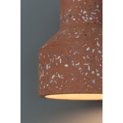 Lámpara colgante con cable RESIN 1xE27/11W/230V rosa/negro