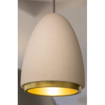 Lámpara colgante CONCRETE 1xGU10/5W/230V gris/dorado
