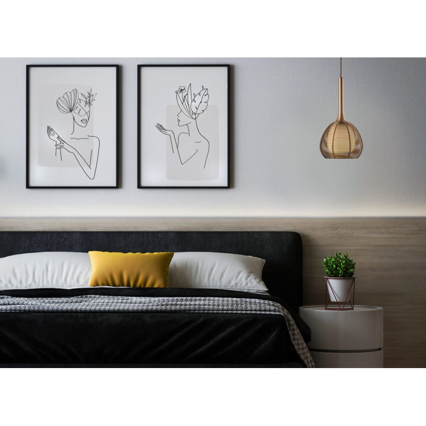 Lámpara colgante NEST 1xE14/6W/230V cobre