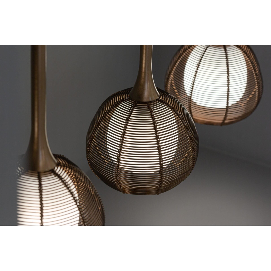Lámpara colgante NEST 4xE14/6W/230V cobre