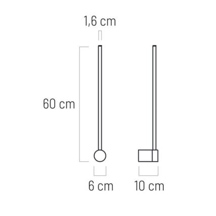  Aplique LED LED/7W/230V negro