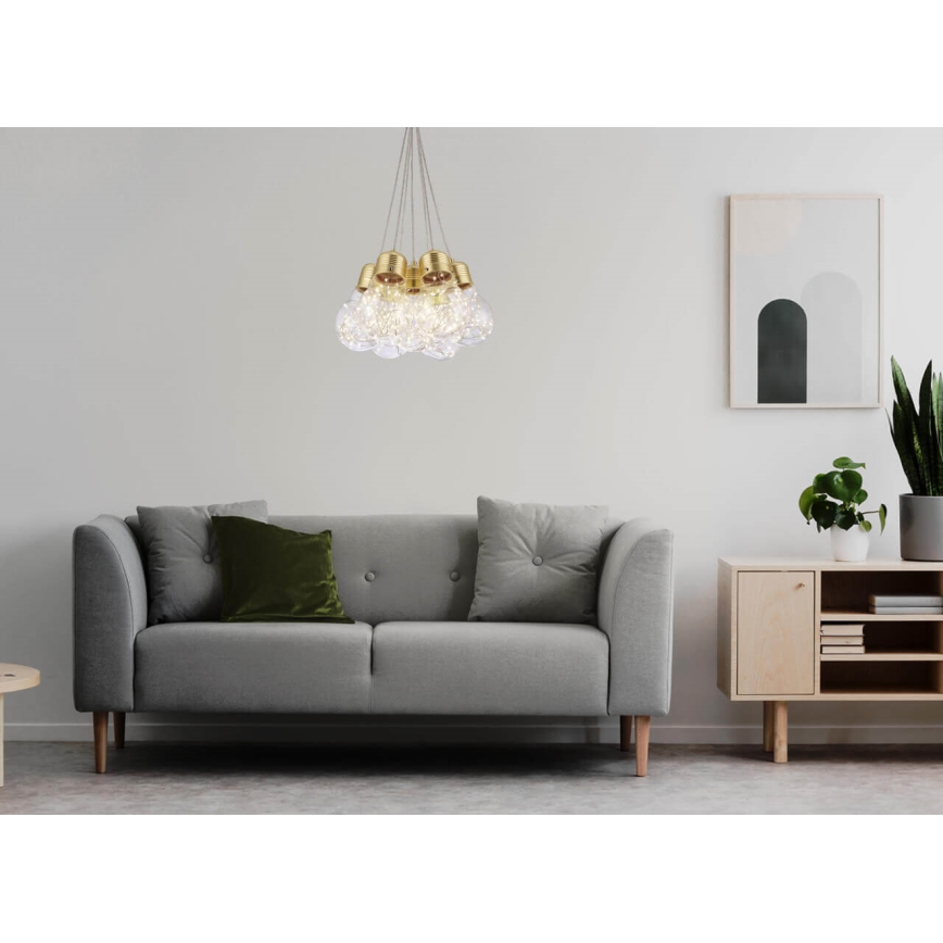 Lámpara LED colgante BULBS LED/30W/230V dorado