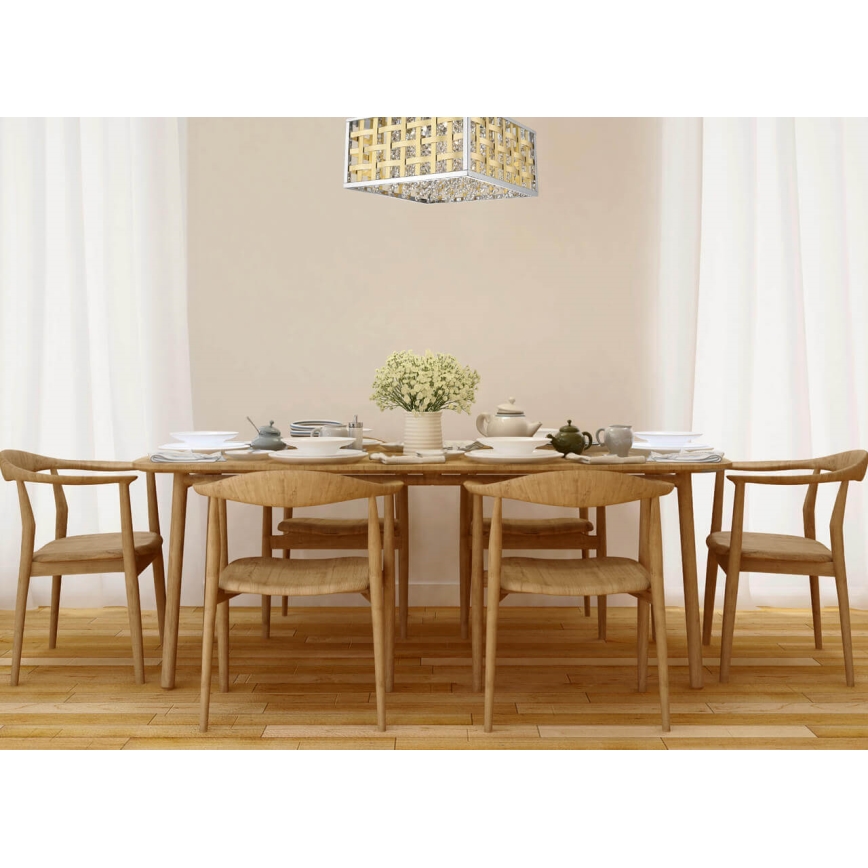Plafón de cristal LED regulable COLUMBUS LED/20W/230V