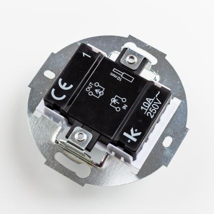 Kliklap - Botón retro con marco en blanco nieve