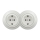 Kliklap - Doble toma de corriente de estilo retro para uso doméstico con marco SCHUKO 230V/16A blanco