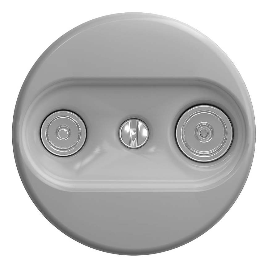 Kliklap - Enchufe de abonado vintage TV+R (continua) sin marco gris