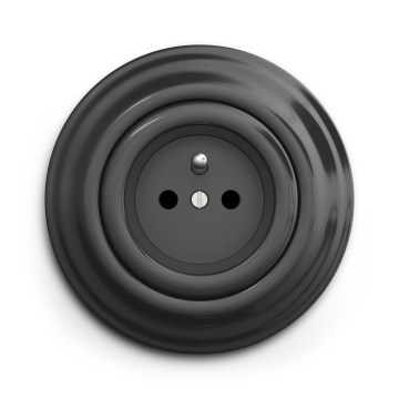 Kliklap - Enchufe doméstico retro con marco 230 V antracita