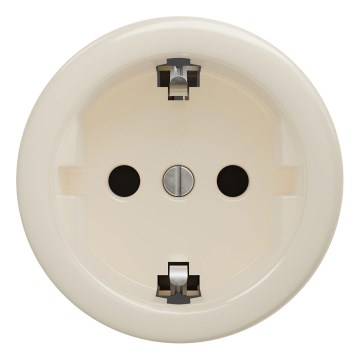 Kliklap - Enchufe doméstico retro SCHUKO 230V/16A sin marco, beige