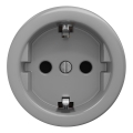 Kliklap - Enchufe doméstico retro SCHUKO sin marco 230V/16A, gris