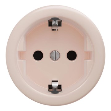 Kliklap - Enchufe retro doméstico SCHUKO 230V/16A sin marco, rosa antiguo