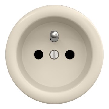 Kliklap - Enchufe retro doméstico sin marco 230V beige