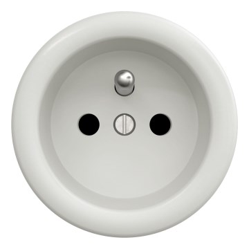 Kliklap - Enchufe retro doméstico sin marco 230V blanco