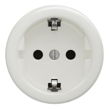Kliklap - Enchufe retro para casa sin marco SCHUKO 230V/16A blanco