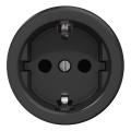 Kliklap - Enchufe retro para uso doméstico sin embellecedor SCHUKO 230V/16A negro