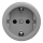Kliklap - Enchufe vintage para el hogar sin marco SCHUKO 230V/16A gris