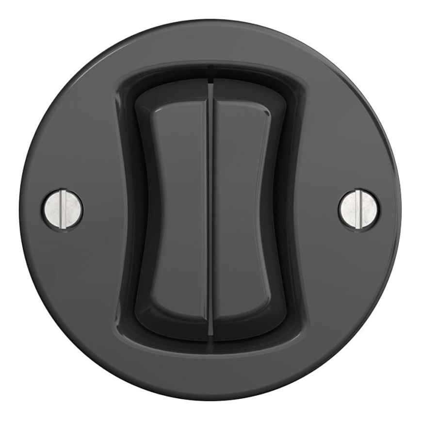 Kliklap - Interruptor de escalera doble vintage without Marco n° 6+6 antracita