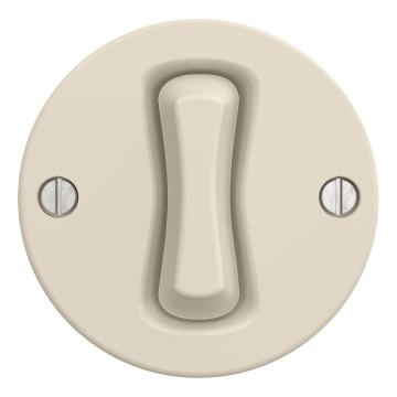 Kliklap - Interruptor de escalera retro sin marco n.º 6 beige