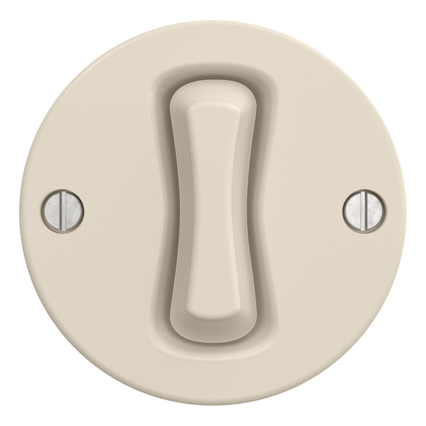 Kliklap - Interruptor de escalera retro sin marco n.º 6 beige