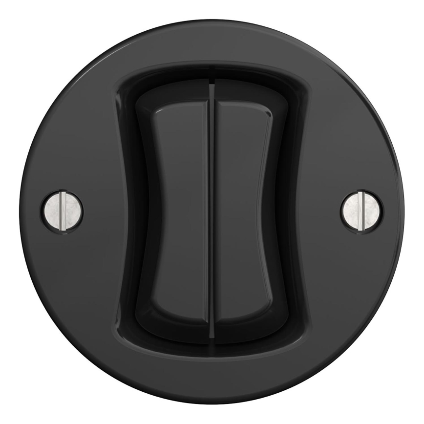 Kliklap - Interruptor de serie vintage sin marco n.º 5 negro