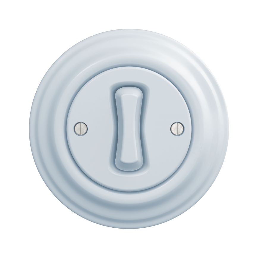 Kliklap - Interruptor unipolar retro con marco n.º 1 azul