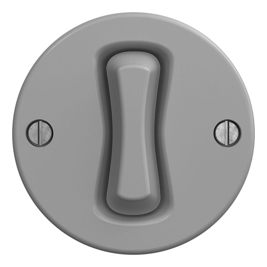 Kliklap - Interruptor unipolar vintage sin marco n° 1 gris