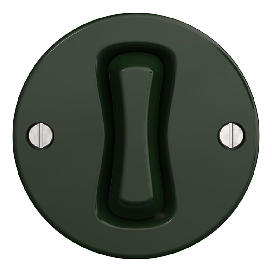 Kliklap - Interruptor unipolar vintage sin marco n° 1 verde