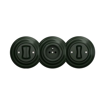 Kliklap - Interruptor unipolar vintage sin marco n° 1 verde