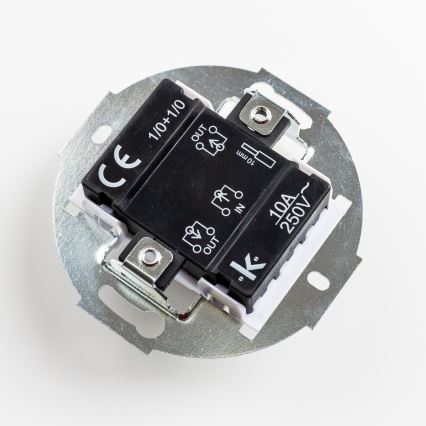 Kliklap - Pulsador doble retro sin marco, rosa empolvado