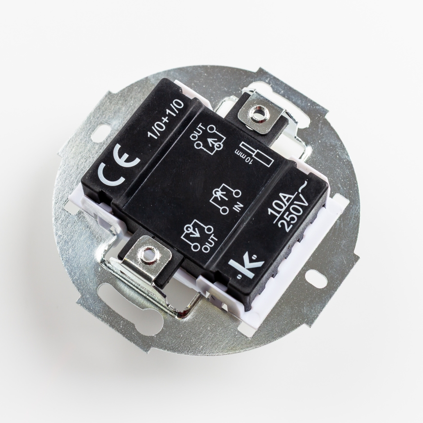 Kliklap - Pulsador doble retro sin marco, rosa empolvado