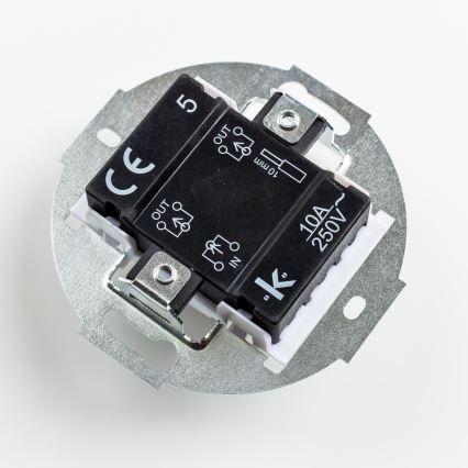 Kliklap - Retro conmutador doble para escalera sin marco n.º 6+6 blanco nieve