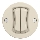 Kliklap - Retro doble pulsador sin marco beige