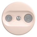 Kliklap - Toma coaxial retro TV+R (terminal) sin marco, rosa empolvado