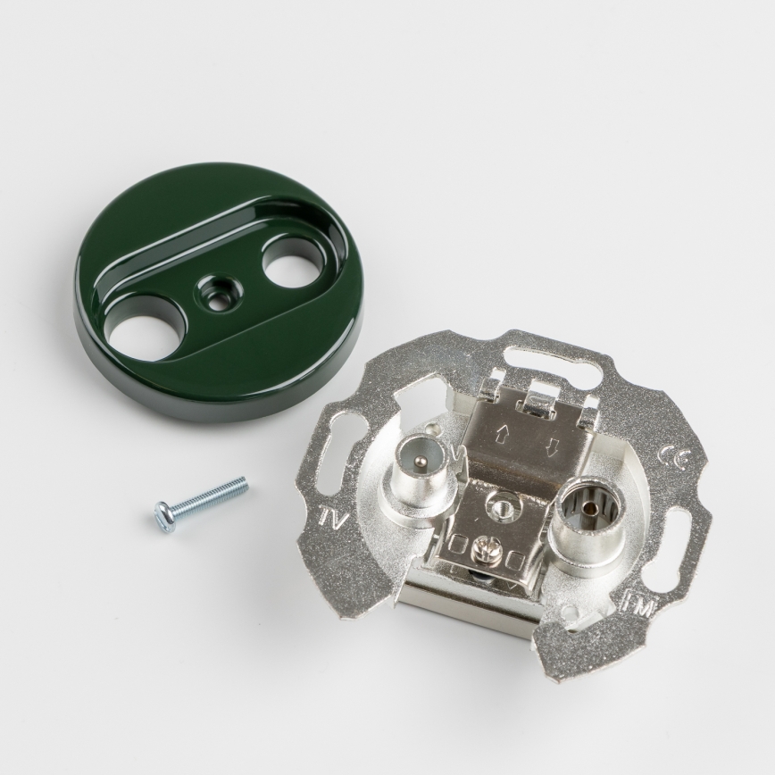 Kliklap - Toma de antena retro TV+R (final) con marco verde