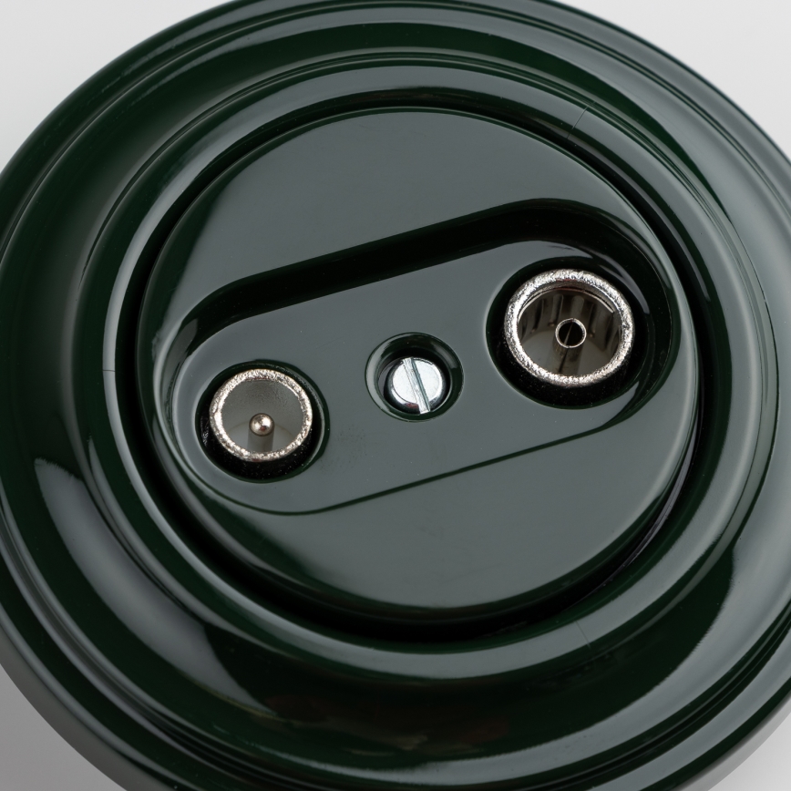 Kliklap - Toma de antena retro TV+R (final) con marco verde